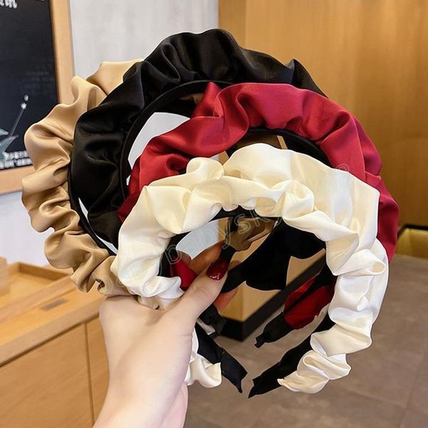 satin ruched headbands women hair hoop solid color wrinkled hairbands designer wide bezel headwear girls hair accessories, Slivery;white
satin ruched headbands women hair hoop solid color wrinkled hairbands designer wide bezel headwear girls hair accessories, Slivery;white