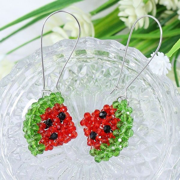 fashion beaded fruit dangle earrings for women boho summer jewelry hand braided scalloped watermelon ladies earrings, Silver
fashion beaded fruit dangle earrings for women boho summer jewelry hand braided scalloped watermelon ladies earrings, Silver