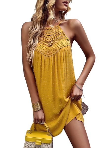 swiss dot guipure lace panel cami dress p7sr#, Black;gray
swiss dot guipure lace panel cami dress p7sr#, Black;gray