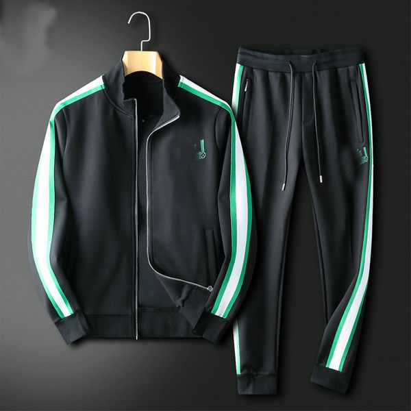 2021 autumn new long sleeve suit european fashion brand men's tracksuits korean velvet leisure suit two-piece set1, Gray
2021 autumn new long sleeve suit european fashion brand men's tracksuits korean velvet leisure suit two-piece set1, Gray