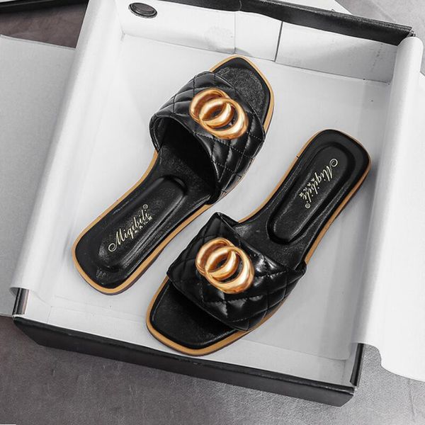 ladies leather slippers designer diamond plaid luxury women's shoesfemale wearing sandals shoes for woment32, Black
ladies leather slippers designer diamond plaid luxury women's shoesfemale wearing sandals shoes for woment32, Black