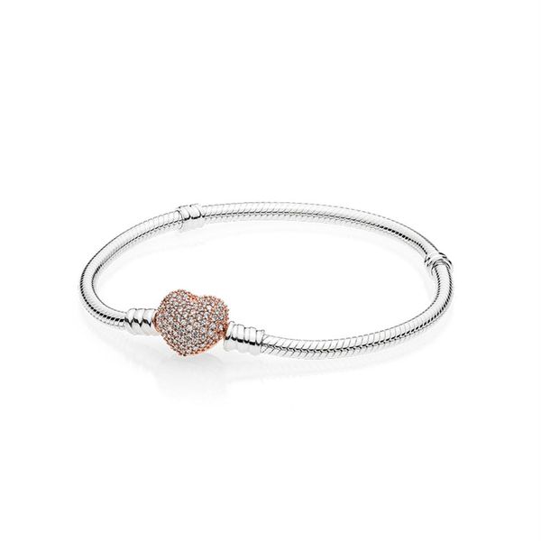18k rose gold full cz diamond heart charms bracelets logo original box for pandora 925 silver snake chain bracelet set for women269a, Golden;silver
18k rose gold full cz diamond heart charms bracelets logo original box for pandora 925 silver snake chain bracelet set for women269a, Golden;silver