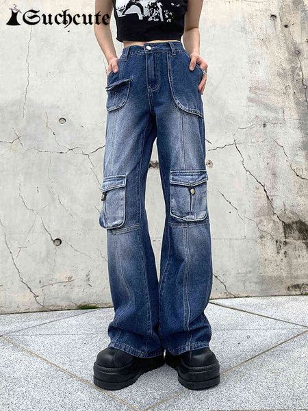 women's jeans suchcute streetwear cargo women jeans korean fashion low waist denim trousers y2k harajuku casual pocket up loose pants 2, Blue
women's jeans suchcute streetwear cargo women jeans korean fashion low waist denim trousers y2k harajuku casual pocket up loose pants 2, Blue