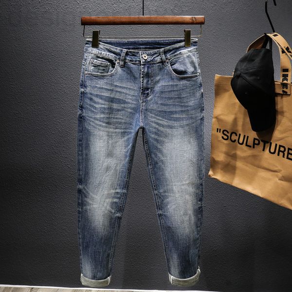 men's jeans designer autumn new wash brand jeans men's slim fit small straight elastic long casual pants fashion 9ufg, Blue
men's jeans designer autumn new wash brand jeans men's slim fit small straight elastic long casual pants fashion 9ufg, Blue