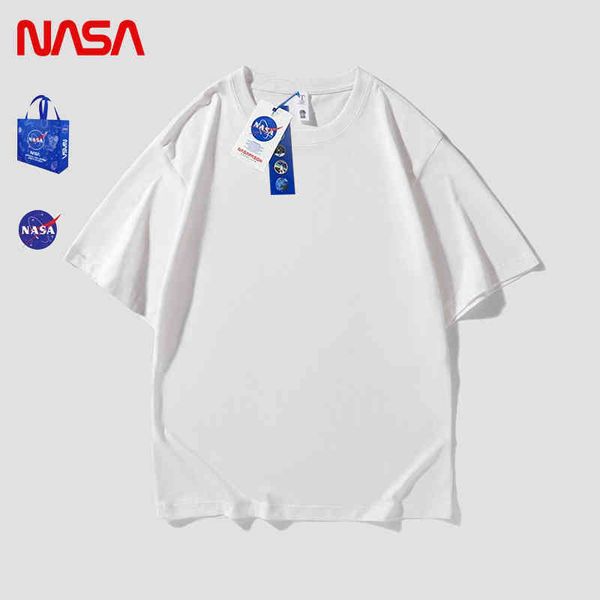 nasa co branded short sleeve men's summer loose cotton student's pure color t-shirt women's waffle half ins white, White;black
nasa co branded short sleeve men's summer loose cotton student's pure color t-shirt women's waffle half ins white, White;black