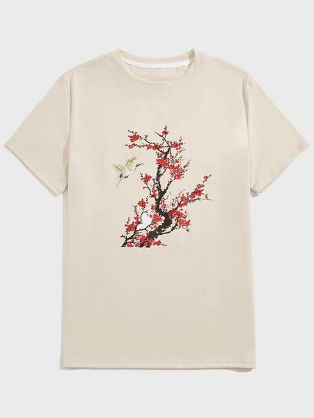 romwe guys floral tee r0vi#, White;black
romwe guys floral tee r0vi#, White;black