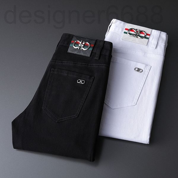 men's jeans designer spring and summer jeans men's versatile black white two-color cotton elastic small feet slim fit korean versi, Blue
men's jeans designer spring and summer jeans men's versatile black white two-color cotton elastic small feet slim fit korean versi, Blue