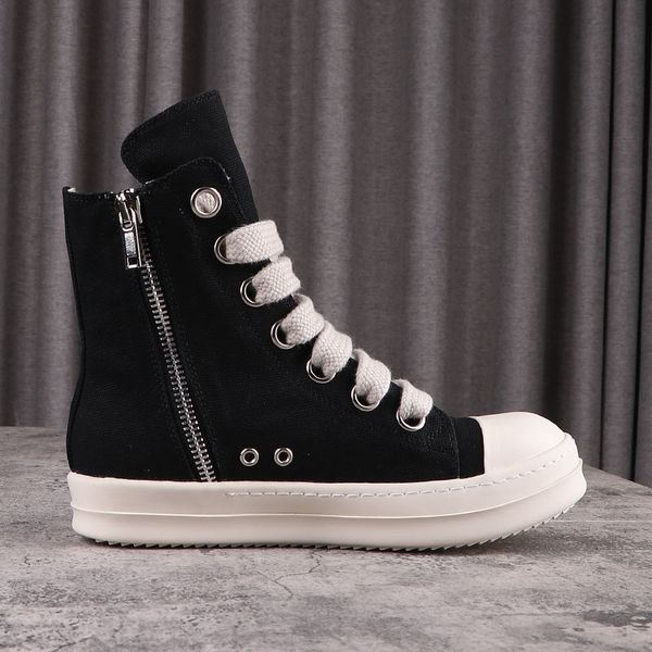2022s high street rick canvas shoes jumbo shoeslace solid black male sneakers lace-up rubber owens women's size 34-48 a9z8
2022s high street rick canvas shoes jumbo shoeslace solid black male sneakers lace-up rubber owens women's size 34-48 a9z8