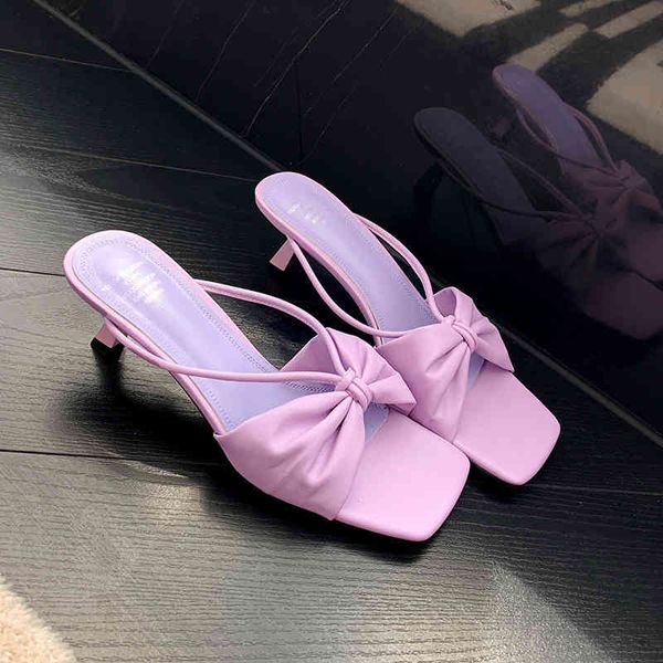 sandals elegant romantic violet bow leaky toe summer thin middle heel outer slippers women's simple sandals qs42, Black
sandals elegant romantic violet bow leaky toe summer thin middle heel outer slippers women's simple sandals qs42, Black