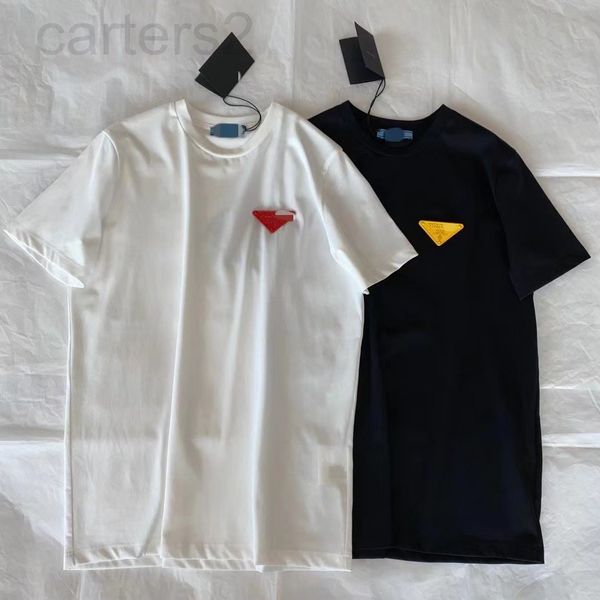 women's t-shirt designer 2022 early spring new fashion brand pin triangle decoration short sleeve t-shirt for men women couples loose s, White
women's t-shirt designer 2022 early spring new fashion brand pin triangle decoration short sleeve t-shirt for men women couples loose s, White