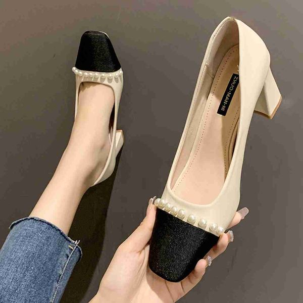 classic luxury paris women's high heels thick heel single shoes fashion square head pump sandals ladies party dress autumn zapatillas m, Black
classic luxury paris women's high heels thick heel single shoes fashion square head pump sandals ladies party dress autumn zapatillas m, Black