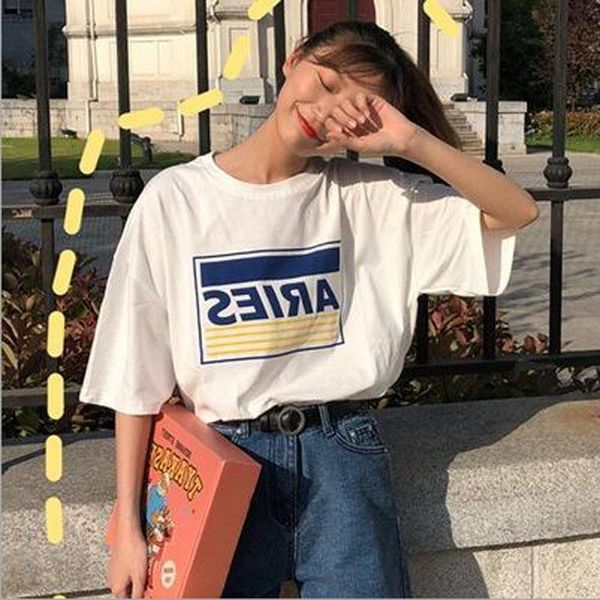 women's t-shirt fashion t shirts women print short sleeve round neck woman casual loose tshirt femmewomen's, White
women's t-shirt fashion t shirts women print short sleeve round neck woman casual loose tshirt femmewomen's, White