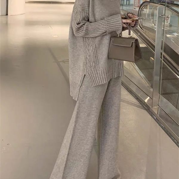 jxmyy sweater set women tracksuit spring autumn knitted suits 2 piece warm turtleneck pullovers wide legs pants 220324, White
jxmyy sweater set women tracksuit spring autumn knitted suits 2 piece warm turtleneck pullovers wide legs pants 220324, White
