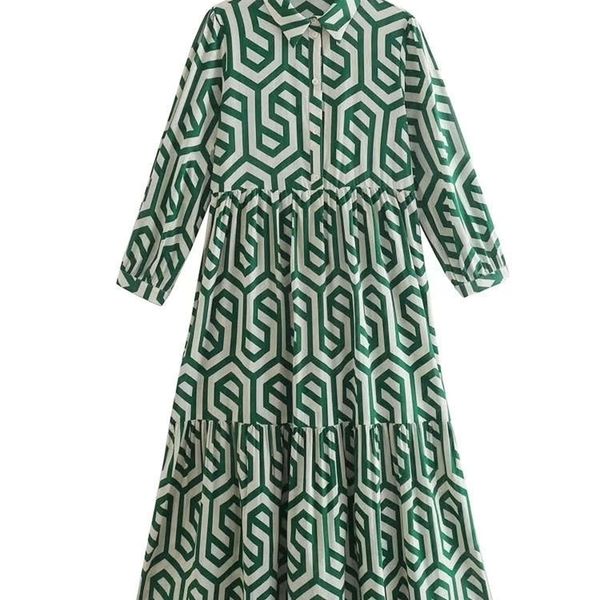 zevity women vintage geometric print casual slim midi shirt dress female chic pleats ruffles a line vestido ds395 220727, Black;gray
zevity women vintage geometric print casual slim midi shirt dress female chic pleats ruffles a line vestido ds395 220727, Black;gray