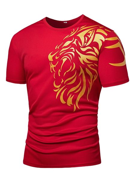 men abstract animal print tee 083z#, White;black 
men abstract animal print tee 083z#, White;black