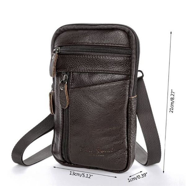 mens genuine leather fashion phone pouch shoulder crossbody waist pack 220607 
mens genuine leather fashion phone pouch shoulder crossbody waist pack 220607