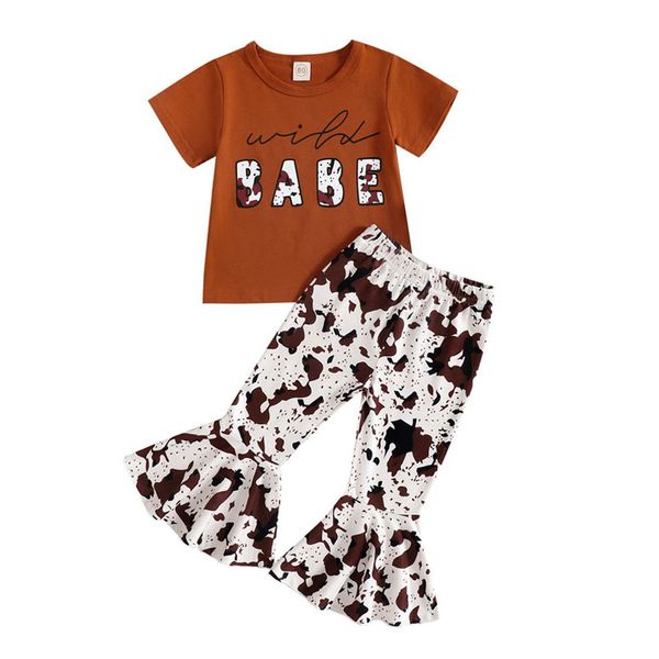 girls clothing sets baby suits kids clothes children outfits wear children's short sleeve leopard alphabet print flared pants two-piece, White
girls clothing sets baby suits kids clothes children outfits wear children's short sleeve leopard alphabet print flared pants two-piece, White