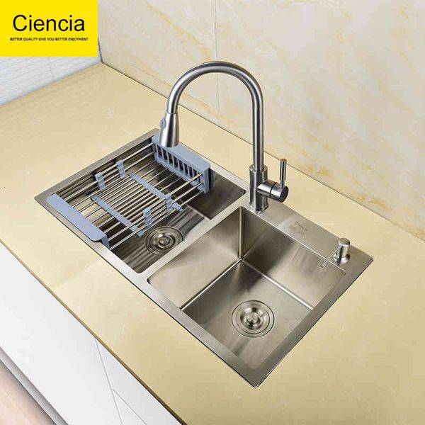 kitchen sinks 304 stainless steel brushed kitchen sink set meal thickened hand-made dnmn
kitchen sinks 304 stainless steel brushed kitchen sink set meal thickened hand-made dnmn