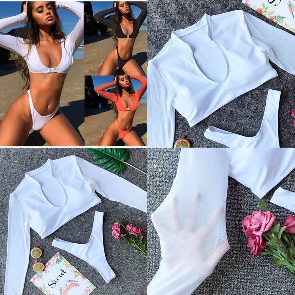 bikinis set swimwear high waist long sleeves cut swimsuits sunscreen beach wear bikini 7 colors bathing suit
bikinis set swimwear high waist long sleeves cut swimsuits sunscreen beach wear bikini 7 colors bathing suit