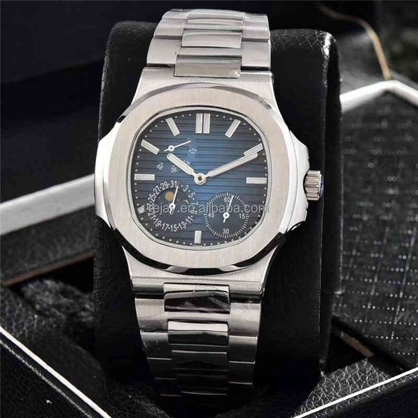luxury pp watch 5712 black dial automatic mechanical mens silver stainless steel reserve reloj es for men, Slivery;brown
luxury pp watch 5712 black dial automatic mechanical mens silver stainless steel reserve reloj es for men, Slivery;brown