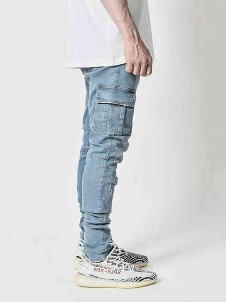 men's jeans male pants casual cotton denim trousers multi pocket cargo men, Blue
men's jeans male pants casual cotton denim trousers multi pocket cargo men, Blue
