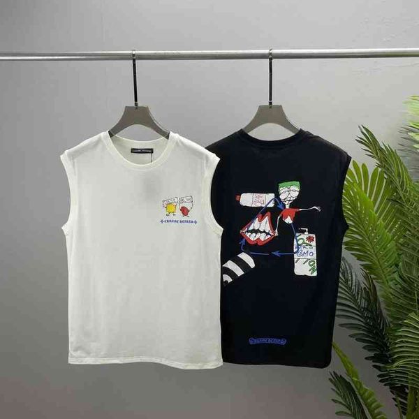 factory online export designer brand short sleeves ch 22 summer new cartoon little printed vest loose sleeveless t-shirt fashion women, White
factory online export designer brand short sleeves ch 22 summer new cartoon little printed vest loose sleeveless t-shirt fashion women, White