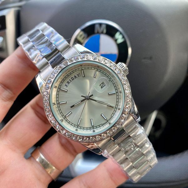 father's day gift mens watches luxury brand day-date watch japan quartz movement diamond bezel business wristwatches for men 316 stainl, Slivery;brown
father's day gift mens watches luxury brand day-date watch japan quartz movement diamond bezel business wristwatches for men 316 stainl, Slivery;brown