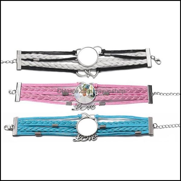 charm bracelets jewelry fashion heat transfer leather rope bracelet creative love sublimation blank woven diy gifts dheij, Golden;silver
charm bracelets jewelry fashion heat transfer leather rope bracelet creative love sublimation blank woven diy gifts dheij, Golden;silver