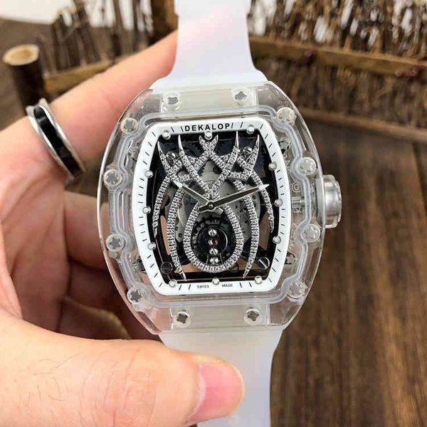crystal transparent hollow out personalized creative full-automatic mechanical watch fashion leisure dial wine barrel, Slivery;brown
crystal transparent hollow out personalized creative full-automatic mechanical watch fashion leisure dial wine barrel, Slivery;brown