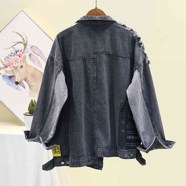 women's jackets vintage women's jean jacket, long sleeve, spaper application, black leather leisure tendency, autumn 1rs2, Black;brown
women's jackets vintage women's jean jacket, long sleeve, spaper application, black leather leisure tendency, autumn 1rs2, Black;brown
