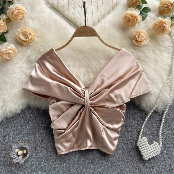 women's t-shirt vanovich slim short bow slash neck women's 2022 summer temperament fashionable sweet solid color casual, White
women's t-shirt vanovich slim short bow slash neck women's 2022 summer temperament fashionable sweet solid color casual, White