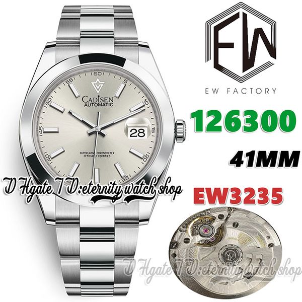 ewf v3 ew126300 cal.3235 a3235 automatic mens watch 41mm silver grey dial stick markers 904l stainless steel bracelet with same serial warra, Slivery;brown
ewf v3 ew126300 cal.3235 a3235 automatic mens watch 41mm silver grey dial stick markers 904l stainless steel bracelet with same serial warra, Slivery;brown