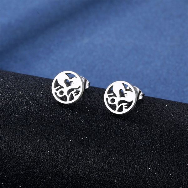 european and american trend round hollow love love letter necklace ear stud set women's stainless steel clavicle chain jewelry, Silver
european and american trend round hollow love love letter necklace ear stud set women's stainless steel clavicle chain jewelry, Silver