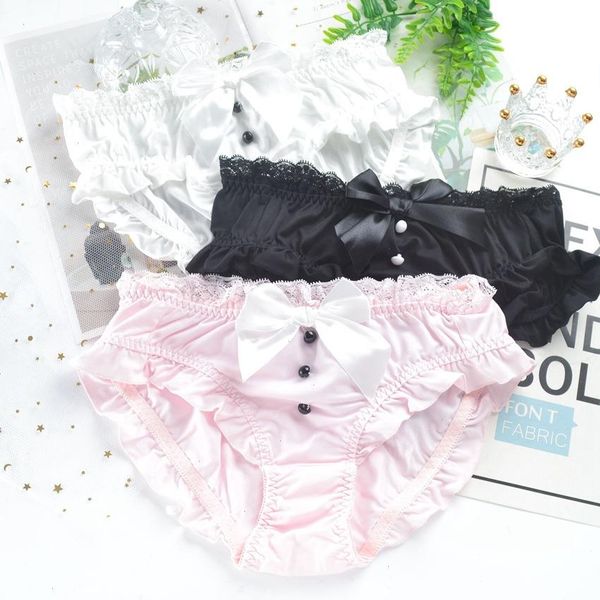 princess ruffle milk silk cute panties mid waist bow lace women underwear kawaii crotch cotton seamless briefs lingerie, Black;pink
princess ruffle milk silk cute panties mid waist bow lace women underwear kawaii crotch cotton seamless briefs lingerie, Black;pink