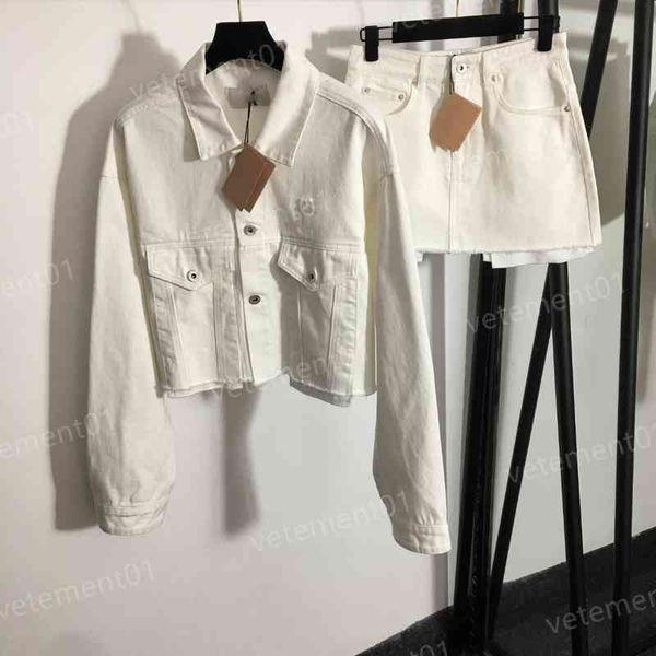 women's two piece dress plush letter lapel long sleeve denim jacket high waist short skirt 2 piece luxury r dresses for women 0912, White
women's two piece dress plush letter lapel long sleeve denim jacket high waist short skirt 2 piece luxury r dresses for women 0912, White