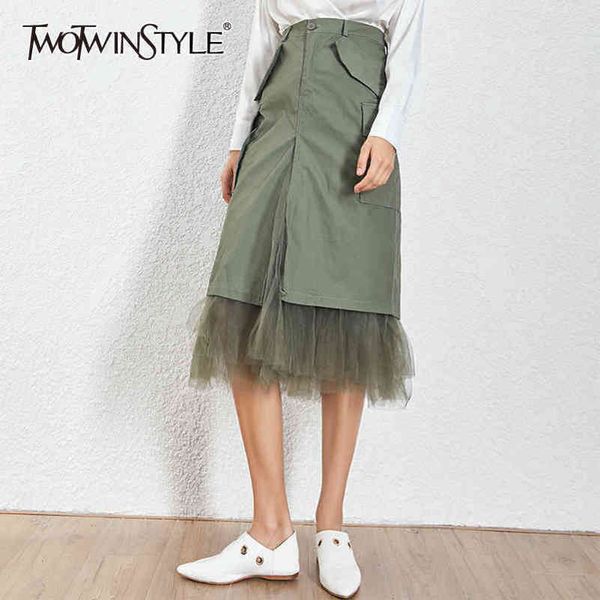 patchwork pocket mesh female skirt high waist split midi skirts for women fashionable clothing spring 210423, Black
patchwork pocket mesh female skirt high waist split midi skirts for women fashionable clothing spring 210423, Black