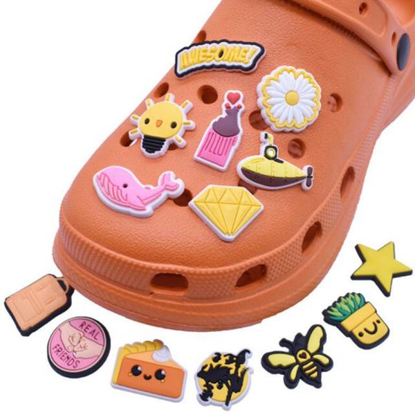 yellow cute cartoon shoe charms pvc soft rubber shoecharms buckle fashion shoe accessories clog wristband decoration, White;pink
yellow cute cartoon shoe charms pvc soft rubber shoecharms buckle fashion shoe accessories clog wristband decoration, White;pink