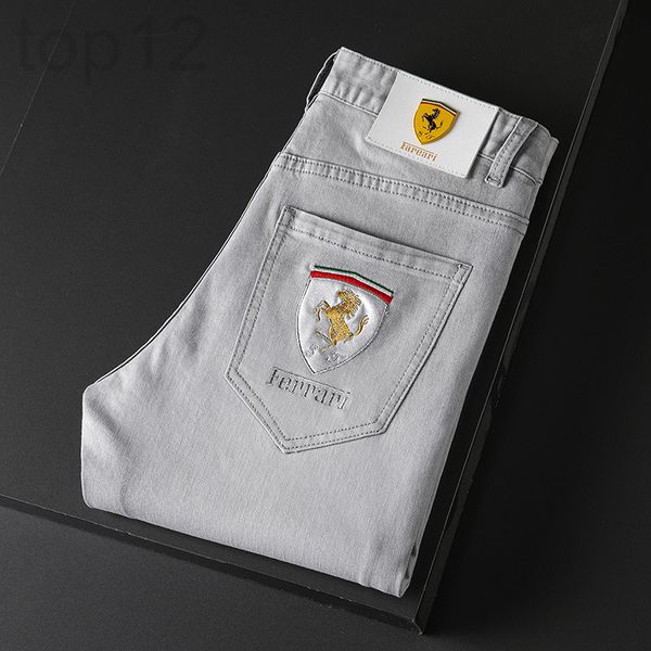 men's jeans designer 2022 summer thin golden horse embroidery casual jeans men's grey micro elastic youth medium waist pants 98o4, Blue
men's jeans designer 2022 summer thin golden horse embroidery casual jeans men's grey micro elastic youth medium waist pants 98o4, Blue