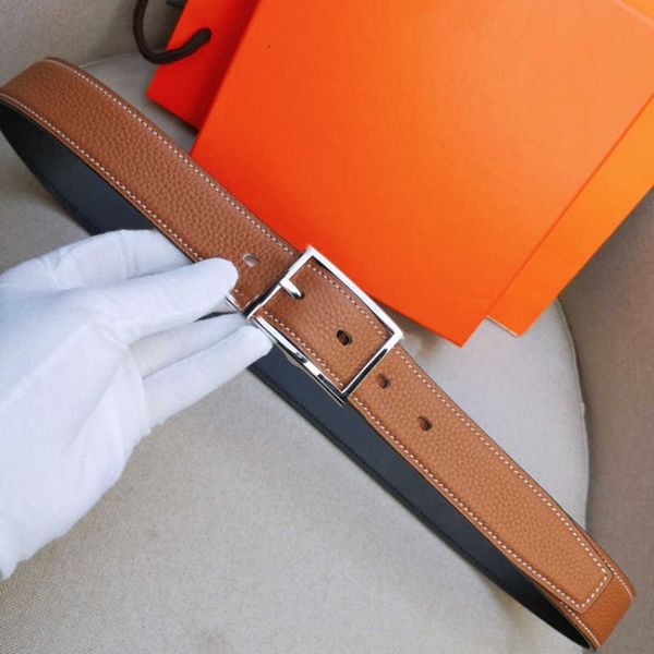 2022 men's and women's h belt double-sided cowhide simple wild leather belt fashion business casual jeans with pin buckle, Black;brown
2022 men's and women's h belt double-sided cowhide simple wild leather belt fashion business casual jeans with pin buckle, Black;brown