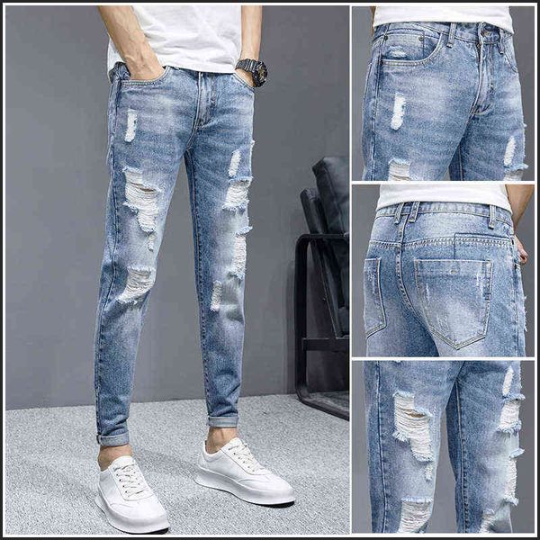 men's jeans four seasons new style perforated pants jeans men's slim fit small, Blue
men's jeans four seasons new style perforated pants jeans men's slim fit small, Blue