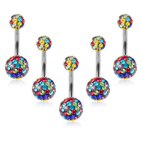 colorful rhinestones belly button ring navel piercing stainless steel bar ombligo belly stud for woman body jewelry, Silver
colorful rhinestones belly button ring navel piercing stainless steel bar ombligo belly stud for woman body jewelry, Silver