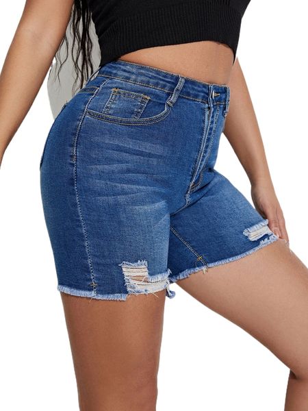 ripped raw hem denim shorts z1pp#, White;black
ripped raw hem denim shorts z1pp#, White;black