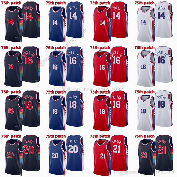 printed diamond 75th anniversary city basketball danny 14 green jerseys joel 21 embiid 20 georges niang charlie 16 brown jr. 18 shake milton, Black;red
printed diamond 75th anniversary city basketball danny 14 green jerseys joel 21 embiid 20 georges niang charlie 16 brown jr. 18 shake milton, Black;red