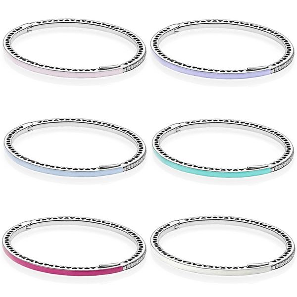 original multicolor radiant hearts with cubic zirconia bangle fit fashion 925 sterling silver bracelet bead charm diy jewelry 220402, Black
original multicolor radiant hearts with cubic zirconia bangle fit fashion 925 sterling silver bracelet bead charm diy jewelry 220402, Black