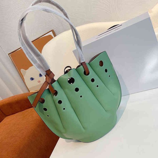 shell bag tote women pleated perforated handbag shoulder soft leather luxury designer brand crossbody female bucket 01070323
shell bag tote women pleated perforated handbag shoulder soft leather luxury designer brand crossbody female bucket 01070323