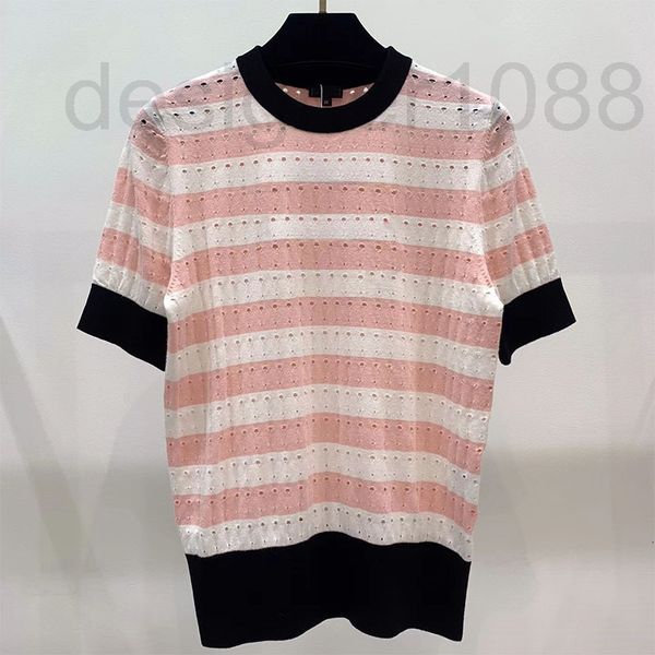 women's knits & tees designer shenzhen nanyou 22 spring and summer new fashion classic contrast stripe hollow out loose casual sweater, White
women's knits & tees designer shenzhen nanyou 22 spring and summer new fashion classic contrast stripe hollow out loose casual sweater, White