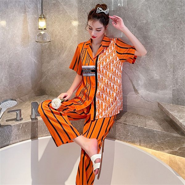 85% off online sale fashionable new striped pajamas spring and summer simulated silk short sleeved trousers women's home clothes thin s, Black;red
85% off online sale fashionable new striped pajamas spring and summer simulated silk short sleeved trousers women's home clothes thin s, Black;red