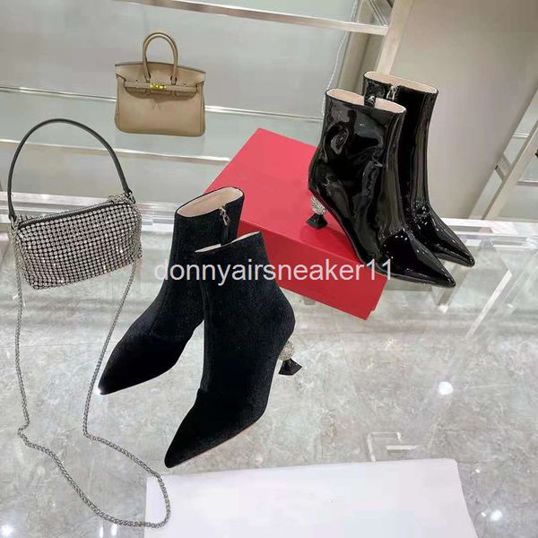 boots gaoding autumn and winter short boots women's pointed thin heel french barrel high single boot side zipper, Black
boots gaoding autumn and winter short boots women's pointed thin heel french barrel high single boot side zipper, Black