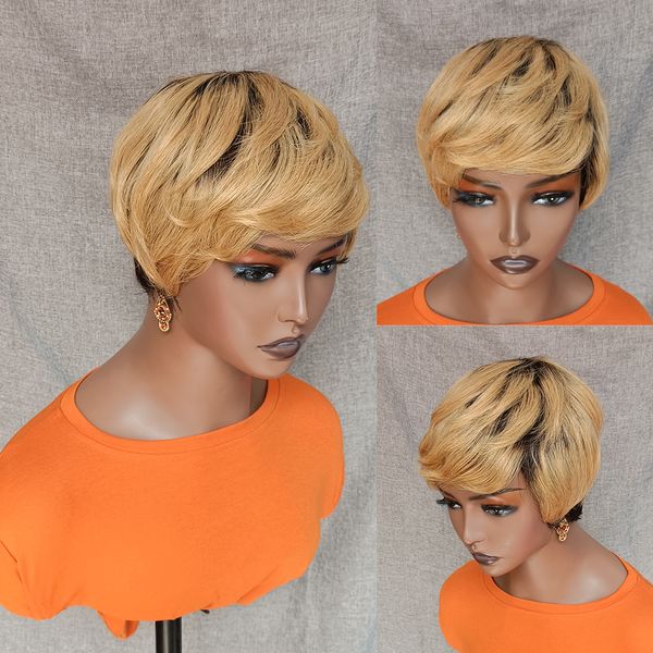 lx brand highlight blonde short bob wig pixie cut wig human hair wigs with bangs brazilian wigs for black women full machine made wigfactory 
lx brand highlight blonde short bob wig pixie cut wig human hair wigs with bangs brazilian wigs for black women full machine made wigfactory