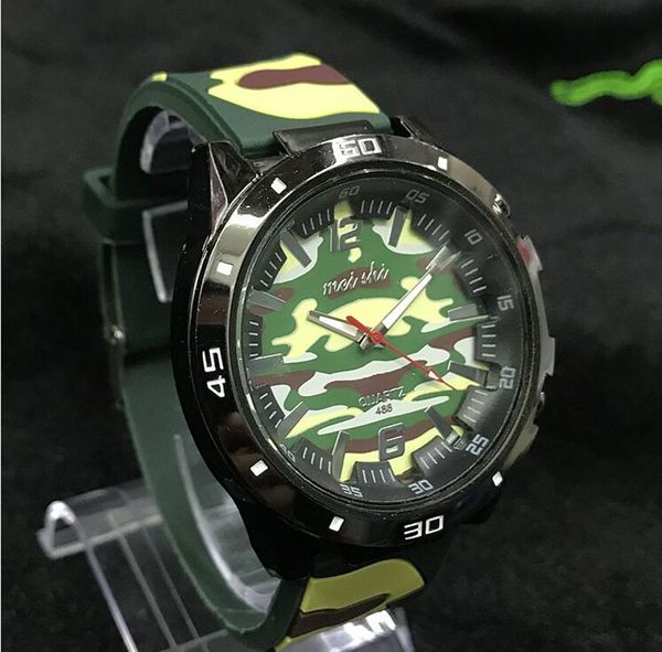 488 fashion trend outdoor sports shockproof quartz watches boys and girls student camouflage life waterproof silicone bracelet watch, Slivery;brown
488 fashion trend outdoor sports shockproof quartz watches boys and girls student camouflage life waterproof silicone bracelet watch, Slivery;brown